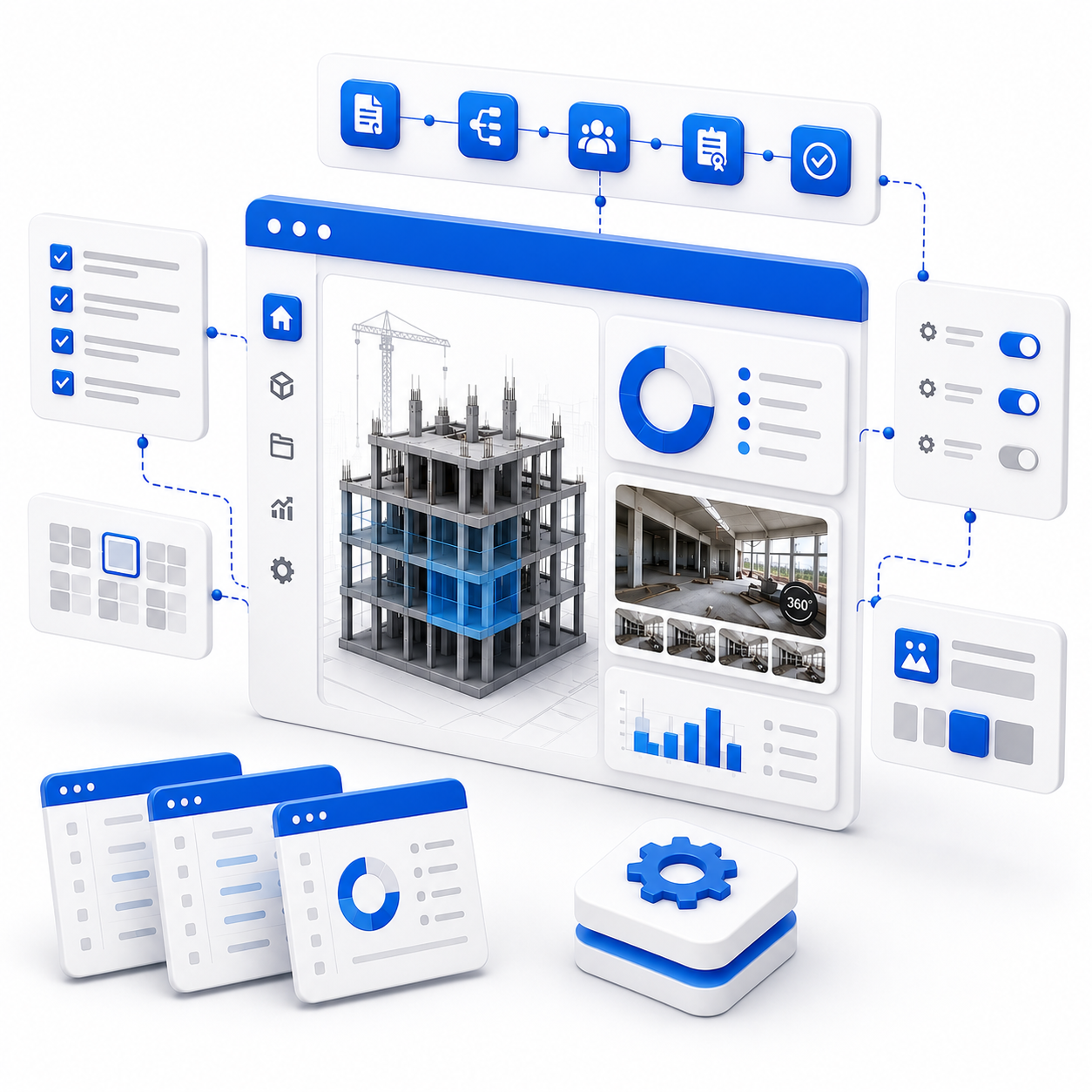 Customisable ArqTwin dashboard — bespoke widgets, workflows and white-label settings